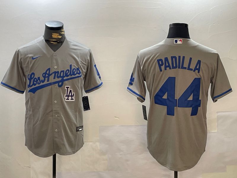 Men Los Angeles Dodgers #44 Padilla Grey Game 2024 Nike MLB Jersey style 12161